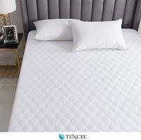 Luxury Breathable  Natural Tencel Cooling Quilted Mattress Pad Cover